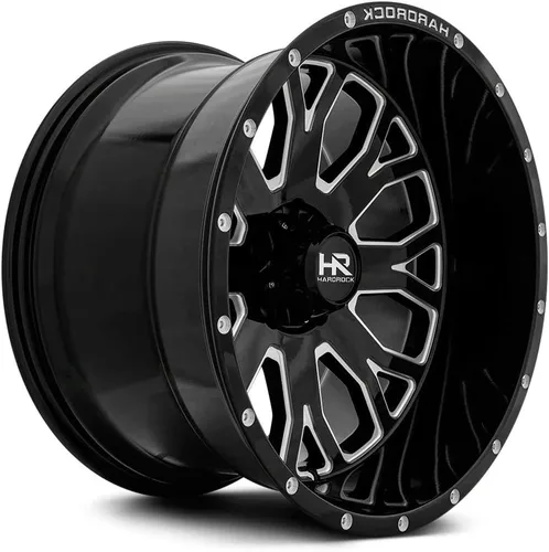 Vista 3 de 22x12 Hardrock Slammer XPosed Gloss Black Milled 6x135 ET-44 rueda ó llanta