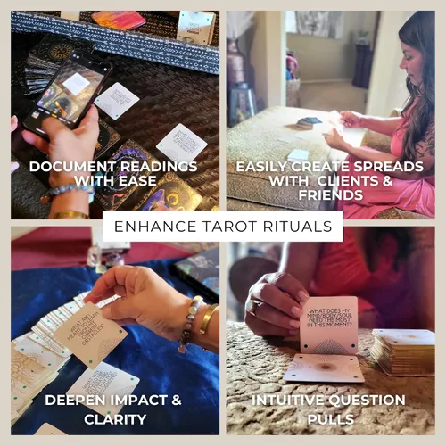 Vista 5 de Tarot Spread Deck: 82 tarjetas de preguntas para claridad e impacto. Herramienta de aprendizaje del tarot, artesanía se propaga intuitivamente