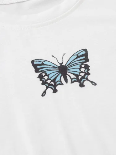 Vista 4 de SweatyRocks Camiseta corta básica de manga corta y cuello redondo para mujer