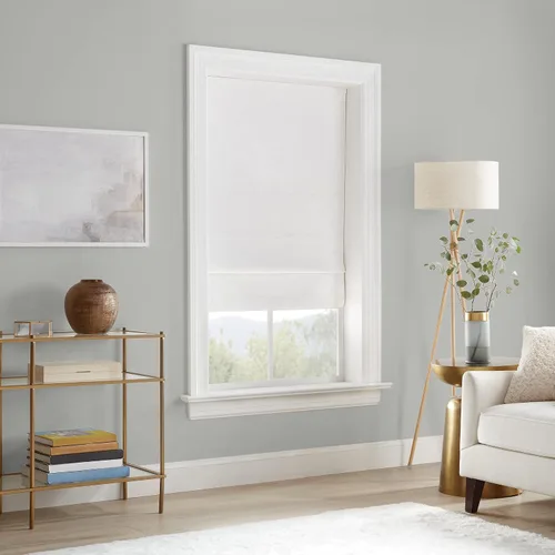 Vista 19 de Eclipse Drew - Persianas romanas para ventanas, sin cordones, 100 % opacas, 23 pulgadas de ancho x 64 pulgadas de largo, reducen el ruido, persianas