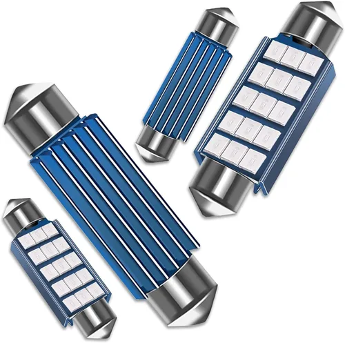 Vista 10 de Pack-2 focos LED extremadamente brillantes 578, 400 lm, 6500 K, chipsets 2835, 41 mm 42 mm (azul) para luces LED interiores de cúpula, mapa, puerta