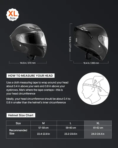 Vista 2 de VEVOR Casco de motocicleta aprobado por DOT, casco de motocross para adultos con visera transparente grande, cómodo para carreras de motocicleta