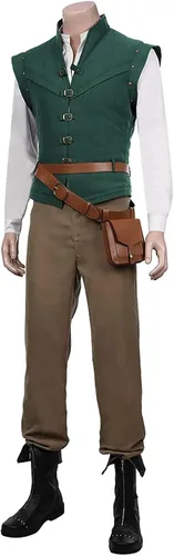 Vista 3 de ETEBAS Flynn-Rider Disfraz de príncipe Flynn-Rider Cosplay adulto niño príncipe lechuga Halloween unisex