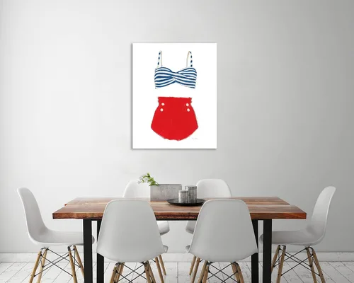 Vista 3 de Jaxson Rea "Retro Swimwear IV Gallery Wrapped Canvas by Emily Adams, 12" x 15