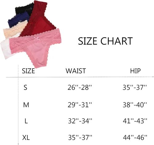Vista 7 de LEVAO Tangas sexys para mujer, ropa interior de encaje elástico, sin costuras, paquete múltiple S-XL
