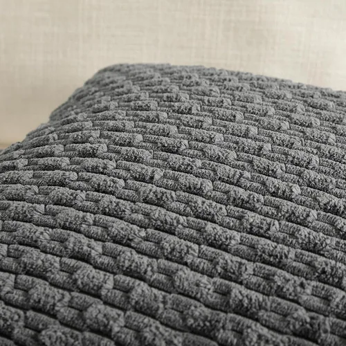 Vista 4 de Fancy Homi Paquete de 2 fundas de almohada decorativas de color gris oscuro de 14 x 14 pulgadas para sofá y cama, decoración moderna
