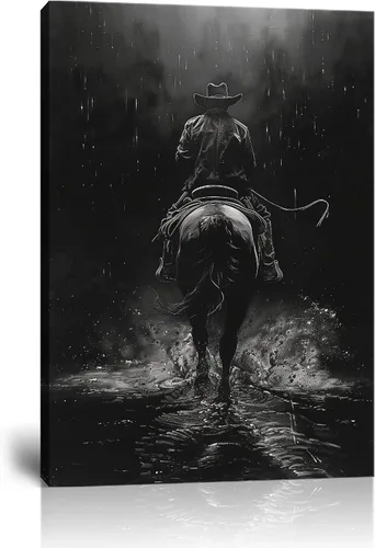 Vista 44 de Arte de pared de vaquero occidental Imágenes de mujeres vaquero Impresiones Póster de lienzo del suroeste Arte de decoración de pared occidental