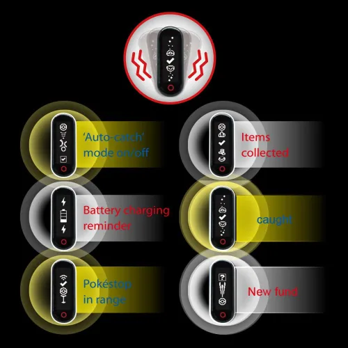 Vista 7 de Brook Pocket - Pulsera de captura automática compatible con Poke mon Go Plus para atrapar Poke mon con llavero Gam3Gear
