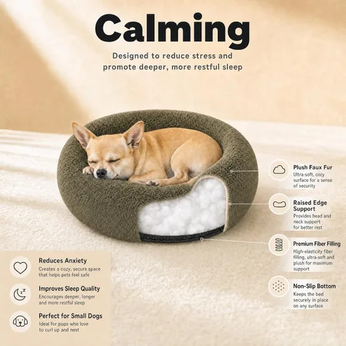Vista 3 de Cama pequeña para perros extra pequeños para caniche de juguete Chihuahua Pomerania