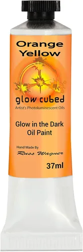 Vista 51 de Pintura al óleo profesional que brilla en la oscuridad Artista Pintura al óleo luminiscente fosforescente autoluminosa Glow Cubed