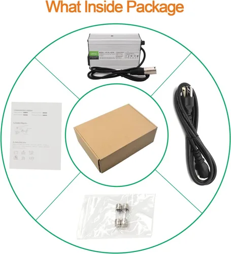 Vista 5 de 42V 6A Lithium Battery Charger for 10S 36V Lithium Battery Smart Battery Charger with 3pin XLR Plug