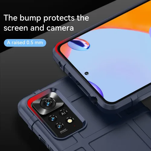 Vista 5 de Funda delgada para Redmi Note 11 Pro 4G/5G, resistente funda protectora con protección de grado militar a prueba de golpes, lente de pantalla