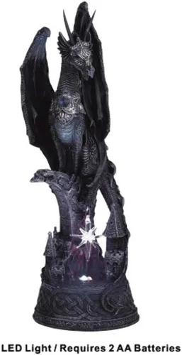 Vista 3 de George S. Chen Imports SS-G-71223 Dragón con iluminación LED bola de cristal coleccionable Estatua