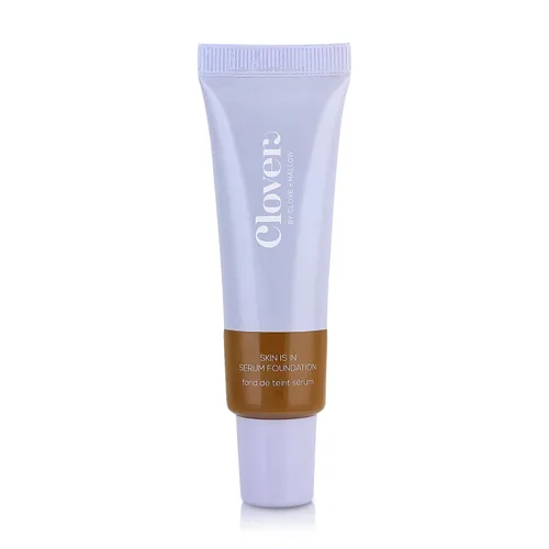 Vista 10 de Clover Skin Is In Serum Foundation Suero facial hidratante, base ligera, libre de crueldad animal y vegano, con escualano y cera de semillas de 10