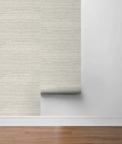 Vista 6 de Lillian August Luxe Haven Luxe Weave - Papel tapiz autoadhesivo (roca lunar)