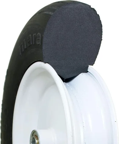 Vista 6 de Neumático Marathon Industries con ajuste universal para carretilla de mano, 3 pulgadas de longitud central; rodamientos de 0.63 pulgadas y kit