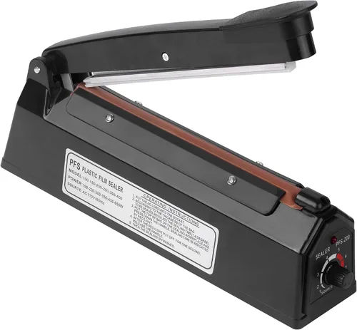 Vista 8 de Sellador térmico por impulso de 8 pulgadas, máquina de sellado térmico manual de bolsas de polietileno, selladora térmica para bolsas de plástico