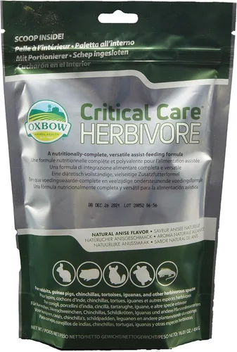 Vista 5 de Oxbow Cuidados Críticos Herbívoros, Conejos y Cuineas Recuperación, Anís, 4.97 oz Critical Care, Emergency Food, Complete Recovery Diet, Rabbits