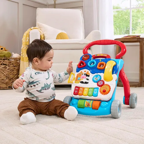 Vista 11 de VTech Andador de Aprendizaje de Sentado a de Pie (Empaque Libre de Frustraciones), Azul