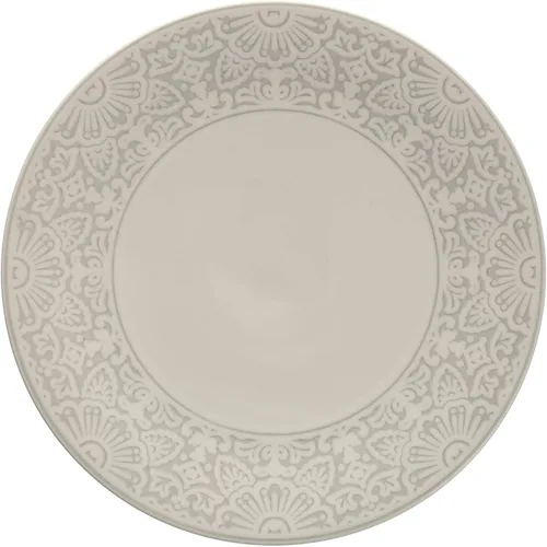 Vista 13 de Fortessa Havana Vitrified China Coupé - Plato sin marco, 4 unidades, adobo, pan y mantequilla, 6.25 pulgadas Adobo Marrón