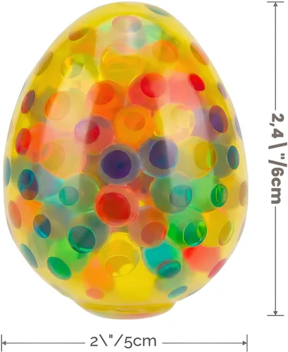 Vista 3 de Eavotoy Paquete de 12 huevos de Pascua para el estrés, bolas estrujables para rellenar cestas de Pascua, regalos de fiesta