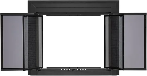 Vista 4 de UniFlame - Logan - Puertas de chimenea estilo gabinete con vidrio templado ahumado