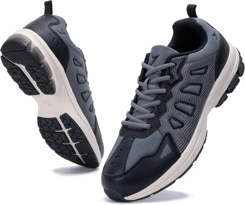 Vista 6 de EFOBIH Tenis de correr para hombre, ligeros, con amortiguación de gel, para exteriores, gimnasio, entrenamiento, atlético, talla 7-13 de EE. UU