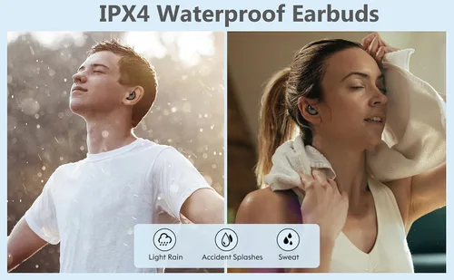 Vista 3 de Audífonos inalámbricos para dormir, cómodos auriculares invisibles para dormir de lado, cancelación de ruido, IPX4, impermeables, Bluetooth 5.3