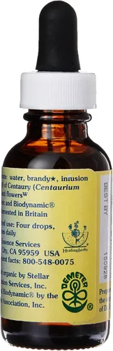 Vista 3 de Flower Essence Services Suplementos herbales con cuentagotas Centaury, 1 onza
