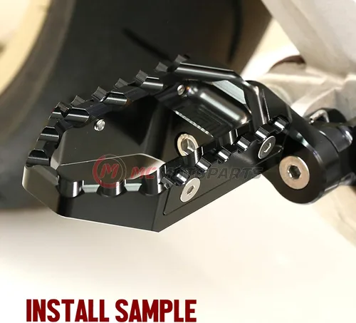 Vista 6 de MC MOTOPARTS Estriberas extendidas negras para riders amplias de 25mm compatibles con Razor MX350 MX400 MX500 MX650 Negro