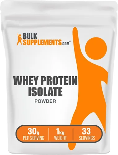 Vista 6 de BulkSupplements. com Whey Protein Aislado en polvo – Proteína de suero en polvo sin sabor, suplemento nutricional – Sin gluten, 1.06 oz por porción