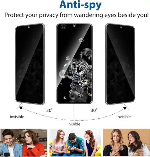 Vista 2 de Paquete de 2 protectores de pantalla de privacidad compatibles con Samsung Galaxy S20 Ultra 5G de 6.9 pulgadas, película de poliuretano