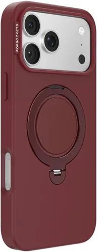 Vista 2 de PopSockets Funda para iPhone 17 Pro Max con MagSafe, color borgoña