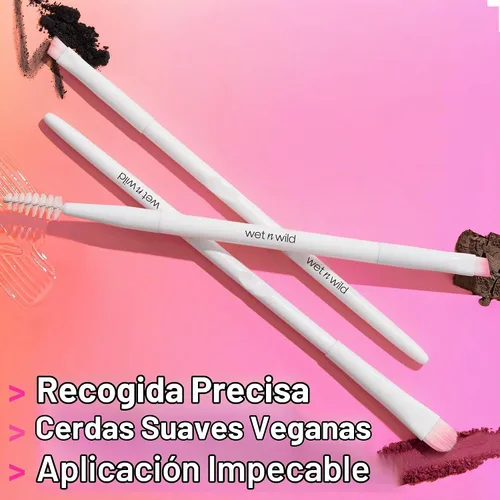 Vista 4 de wet n wild - Brocha angular para maquillaje de base, de precisión muy fina, con mango ergonómico para mezclar Forro en ángulo
