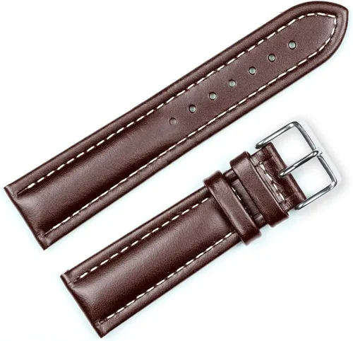 Vista 2 de deBeer - Correa de piel curtida con aceite para reloj, color y ancho, 0.551in, 0.630in, 0.709in, 0.748in, 0.787in, 0.866in y 0.945in