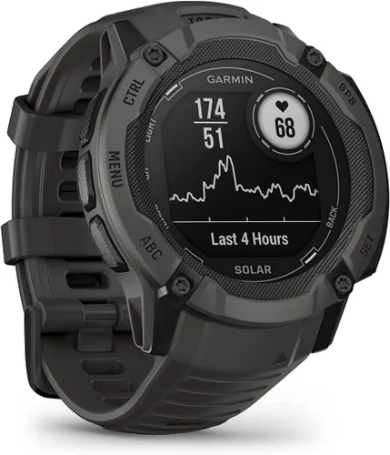 Vista 7 de PlayBetter Garmin Instinct 2X Solar (grafito) - Paquete de reloj inteligente GPS resistente, linterna, carga solar, GNSS multibanda, incluye