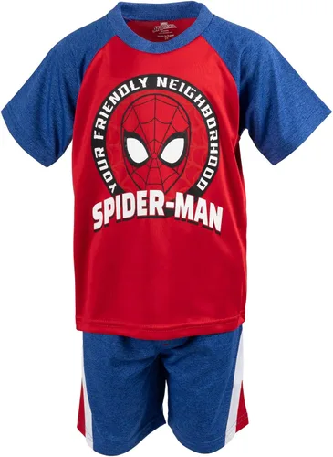 Vista 9 de Marvel Conjunto de traje de 3 piezas de Spider-Man de los Vengadores camiseta sin mangas y pantalones cortos