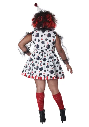 Vista 2 de Disfraz de payaso retorcido para mujer talla plus Multicolor