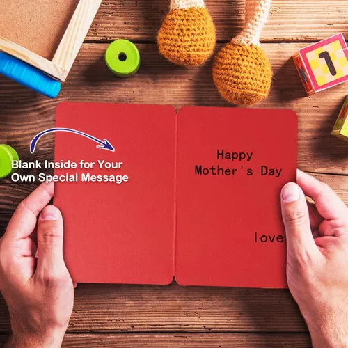 Vista 7 de Tarjeta de felicitación de madera para el primer aniversario, hecha a mano, 1 año, aniversario de boda, tarjeta de primer aniversario para ella, él