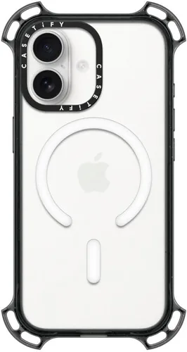 Vista 21 de CASETiFY Funda Bounce para iPhone 16 Pro [a prueba de golpes, 21.3 pies, protección contra caídas de grado militar 6X, compatible con Magsafe] Azul