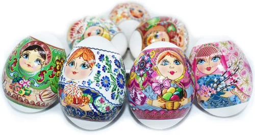 Vista 6 de Juego de 3: Lote de 10 + Ángeles + Matryoshka Termoencogible Decoración de Manga de Pascua Huevos de Pascua Pysanka Pysanky