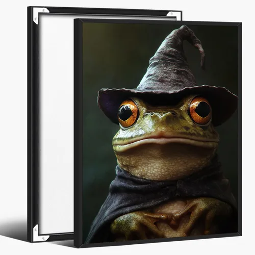 Vista 12 de Bonito arte de lectura de fantasmas, póster de pared de bosque de Halloween con hongos y plantas, impresión de lectura de fantasmas caprichosa