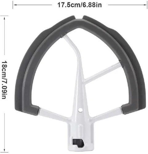 Vista 4 de Flex Edge - Batidora de pie para elevar el cuenco – Paleta mezcladora de masa de 6 cuartos de galón con bordes de silicona flexibles para accesorio