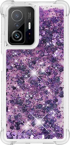 Vista 60 de Funda de silicona transparente con purpurina para Xiaomi Redmi A1 Bling Liquid Clear Star Heart Silicone Bumper a prueba de golpes, funda Azul