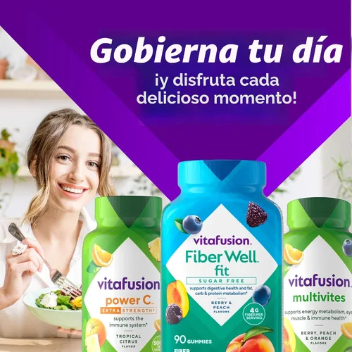 Vista 9 de Vitafusion - Suplemento de gomitas con fibra Well Fit, 90 unidades (el embalaje puede variar)