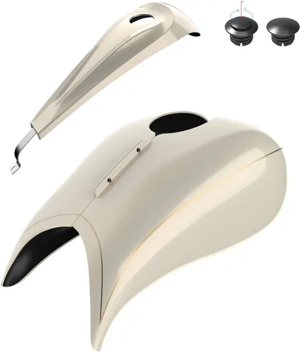 Vista 19 de Fundas de tanque estiradas para whisky ámbar con consola de tablero para Harley Touring Street Glide Road Glide 2014 2015 2016 2017 2018 2019 2020