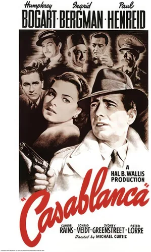 Vista 9 de Casablanca - Póster de película (estilo regular - blanco) (tamaño: 24 x 36 pulgadas) (póster laminado)