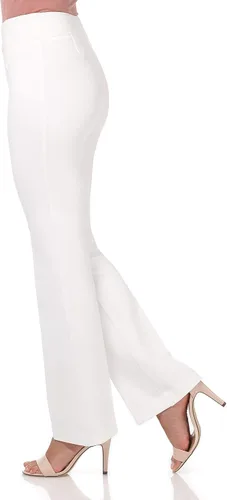 Vista 2 de Rekucci Secret Figure - Pantalón con corte de bota y cintura elástica para mujer, con control de abdomen