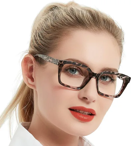 Vista 8 de Lightweight Reading Glasses Men Women Square Spring Hinges Readers 1.00 1.25 1.50 1.75 2.00 2.25 2.50 2.75 3.00