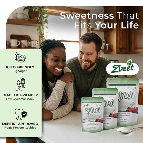 Vista 7 de Edulcorante de Abedul Xylitol de Zveet (fabricado en EE. UU)